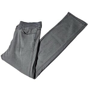 Levis Jeans Mens Size 35 Waist Straight Leg Mid Rise Distressed Gray Denim Pants